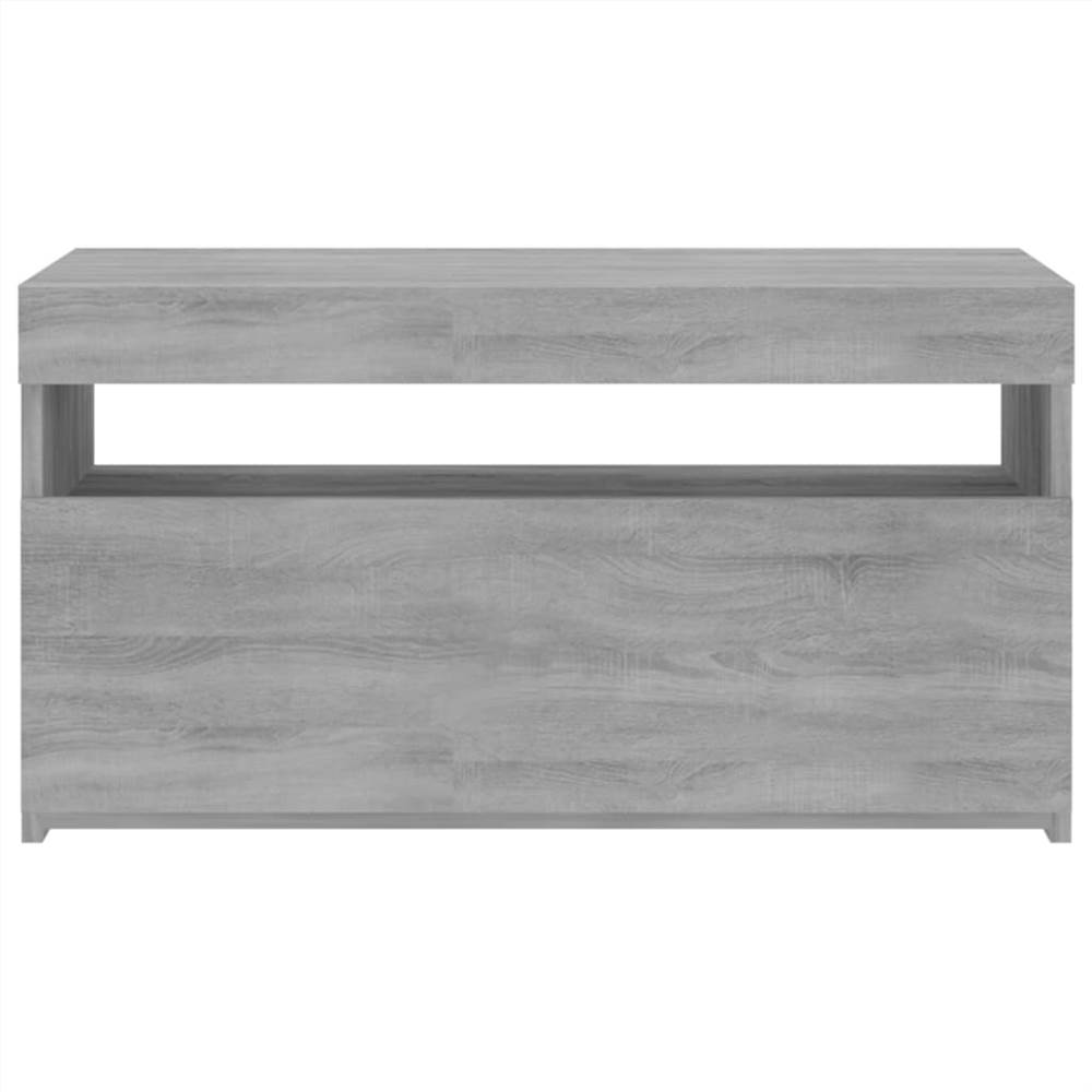 TV Cabinet With LED Lights Grey Sonoma 75x35x40 Cm 12 TV Cabinet with LED Lights Grey Sonoma 75x35x40 cm