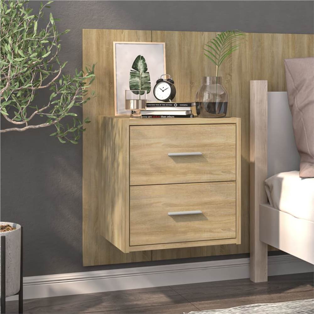 Wall Bedside Cabinet Sonoma Oak Engineered Wood