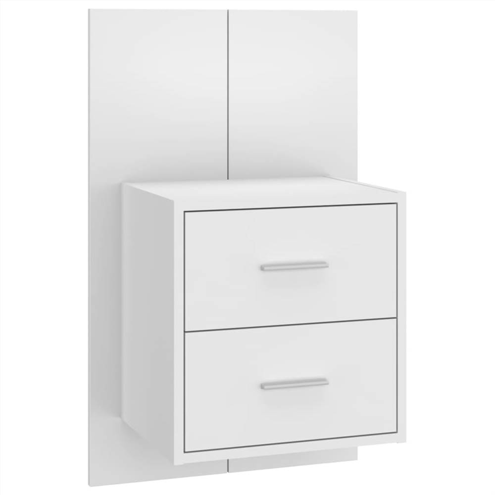 Wall Bedside White Engineered Wood