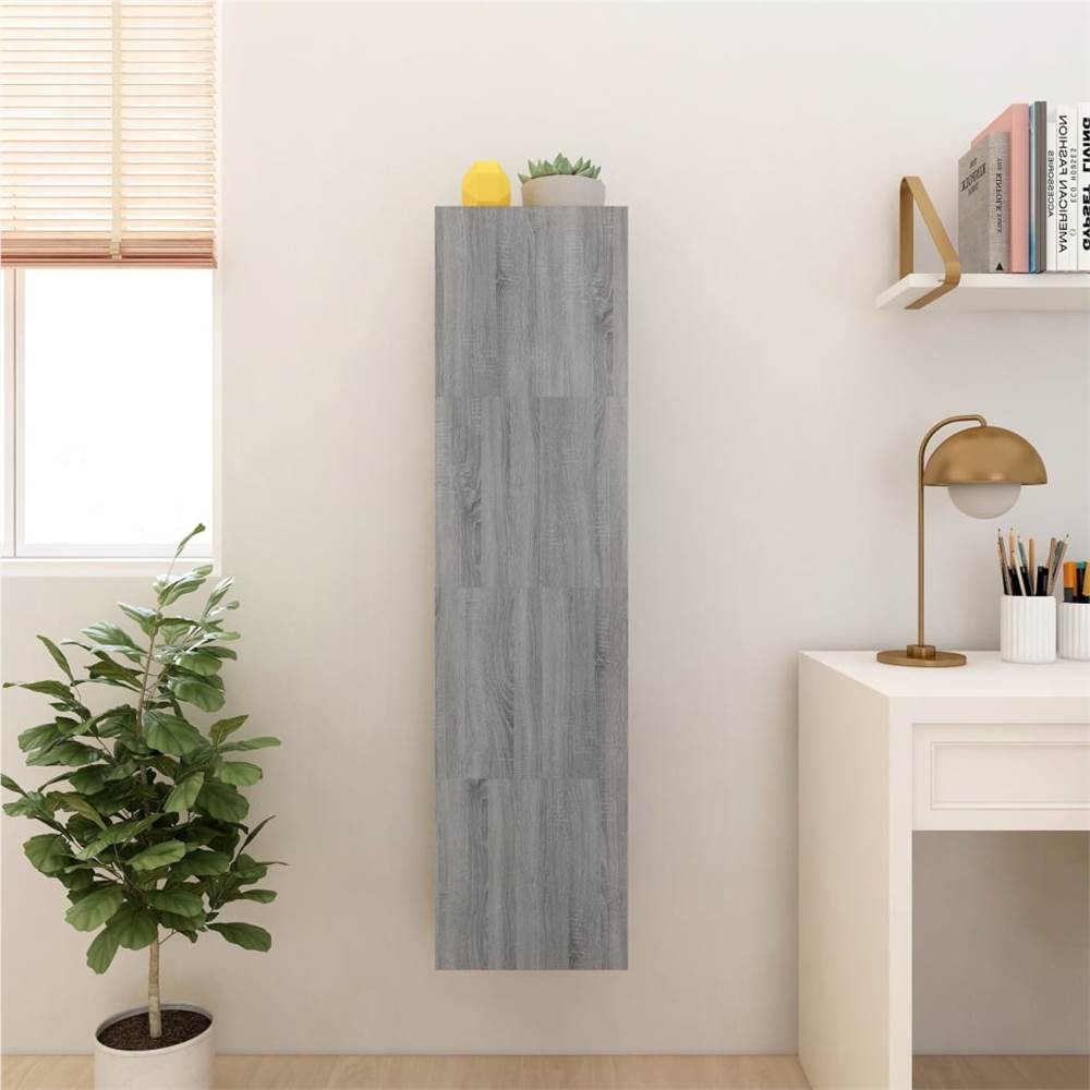 Wall Mounted TV Cabinet 4 Pcs Grey Sonoma 30.5x30x30 Cm 8 Wall Mounted TV Cabinet 4 pcs Grey Sonoma 30.5x30x30 cm