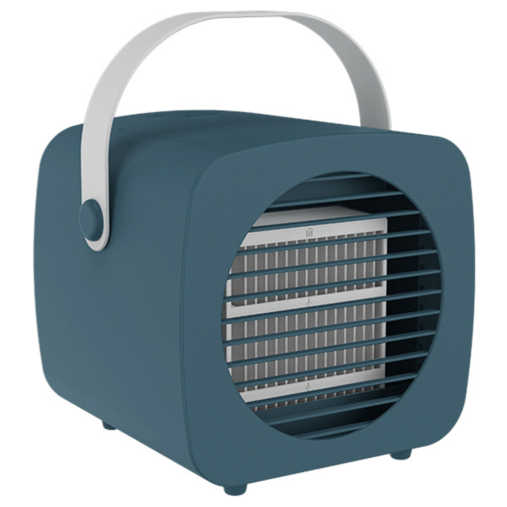 Air Cooler Small Air Conditioner Fan Spray Hudification Refrigeration Aromatherapy Cooling Fan - Blue