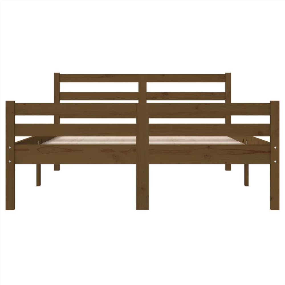 Bed Frame Honey Brown Solid Wood 160x200 Cm 10 Bed Frame Honey Brown Solid Wood 160x200 cm