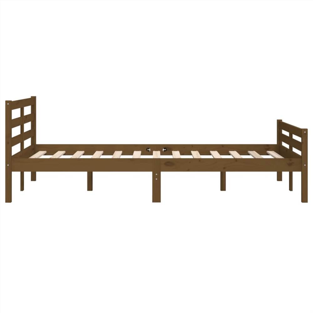 Bed Frame Honey Brown Solid Wood 160x200 Cm 11 Bed Frame Honey Brown Solid Wood 160x200 cm