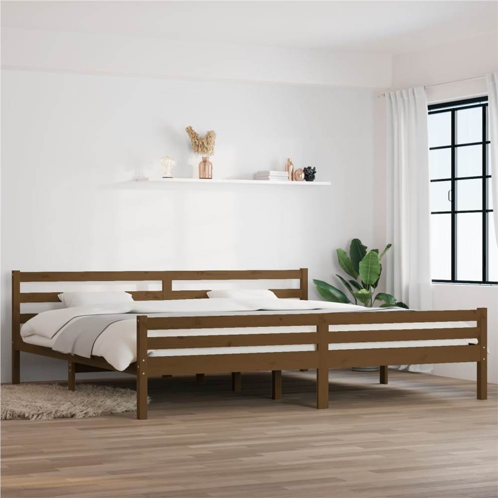 

Bed Frame Honey Brown Solid Wood 180x200 cm 6FT Super King