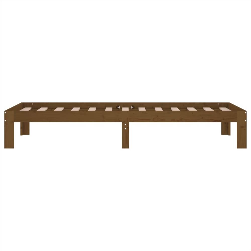 Bed Frame Honey Brown Solid Wood 75x190 Cm 2FT6 Small Single 10 Bed Frame Honey Brown Solid Wood 75x190 cm 2FT6 Small Single