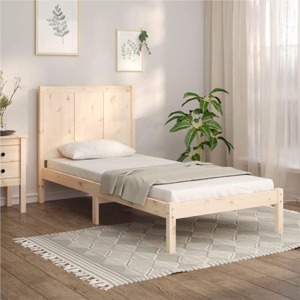 

Bed Frame Solid Wood Pine 75x190 cm 2FT6 Small Single