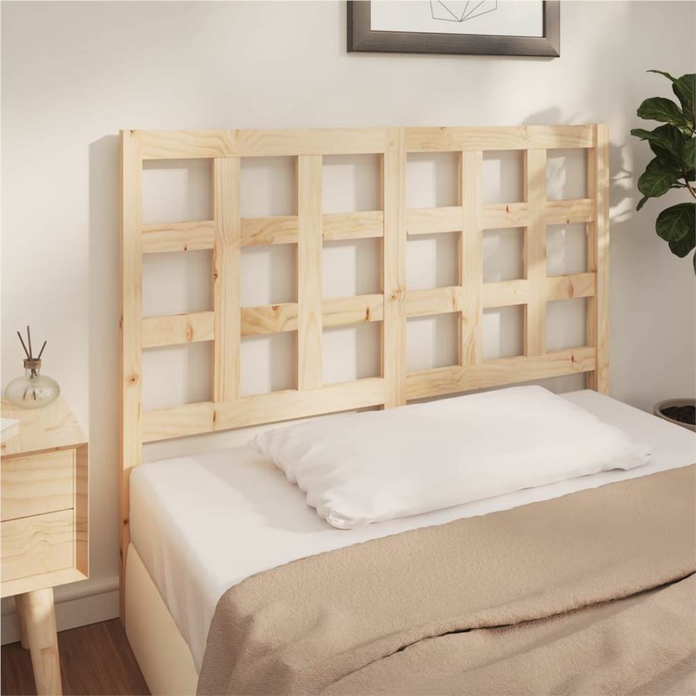 Bed Headboard 125.5x4x100 cm Solid Wood Pine