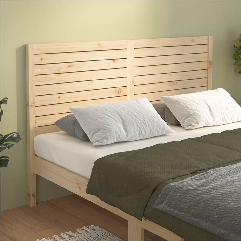 Bed Headboard 126x4x100 cm Solid Wood Pine