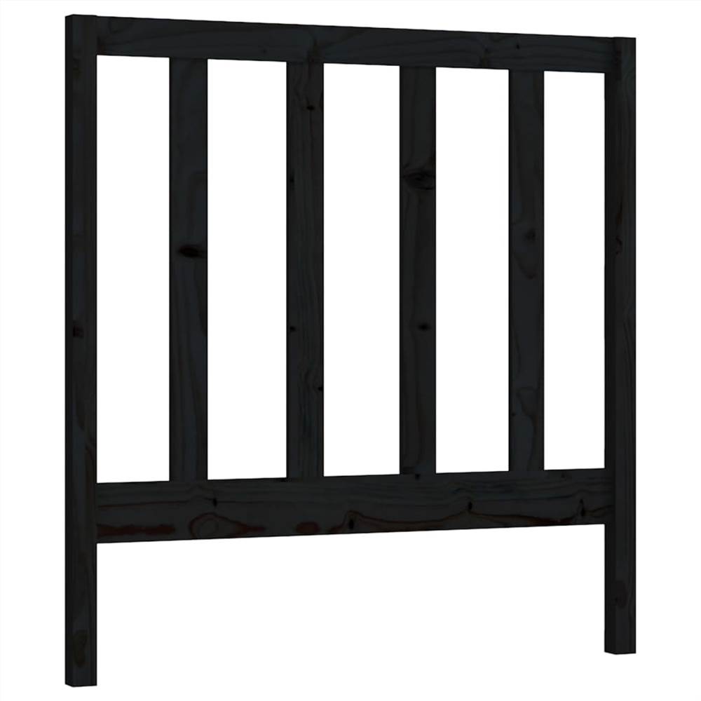 

Bed Headboard Black 81x4x100 cm Solid Wood Pine