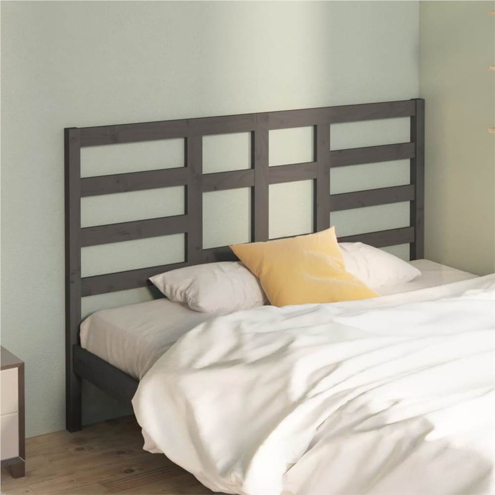 

Bed Headboard Grey 126x4x104 cm Solid Wood Pine
