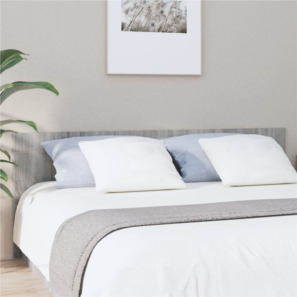 

Bed Headboard Grey Sonoma 200x1.5x80 cm Engineered Wood