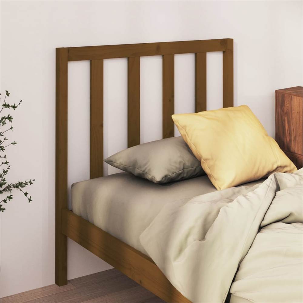 Bed Headboard Honey Brown 106x4x100 cm Solid Wood Pine