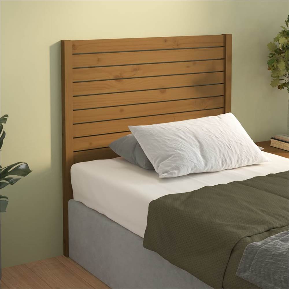 Bed Headboard Honey Brown 106x4x100 cm Solid Wood Pine