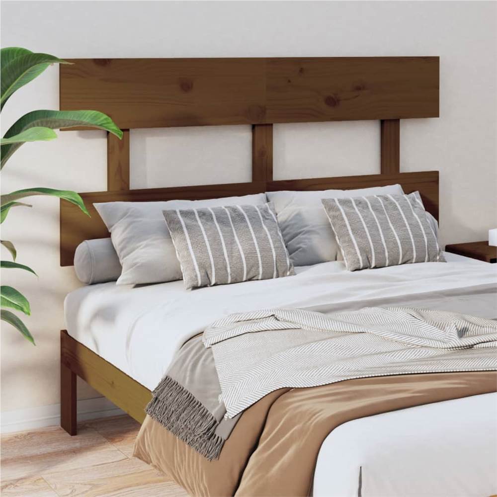 Bed Headboard Honey Brown 138x3x81 cm Solid Wood Pine