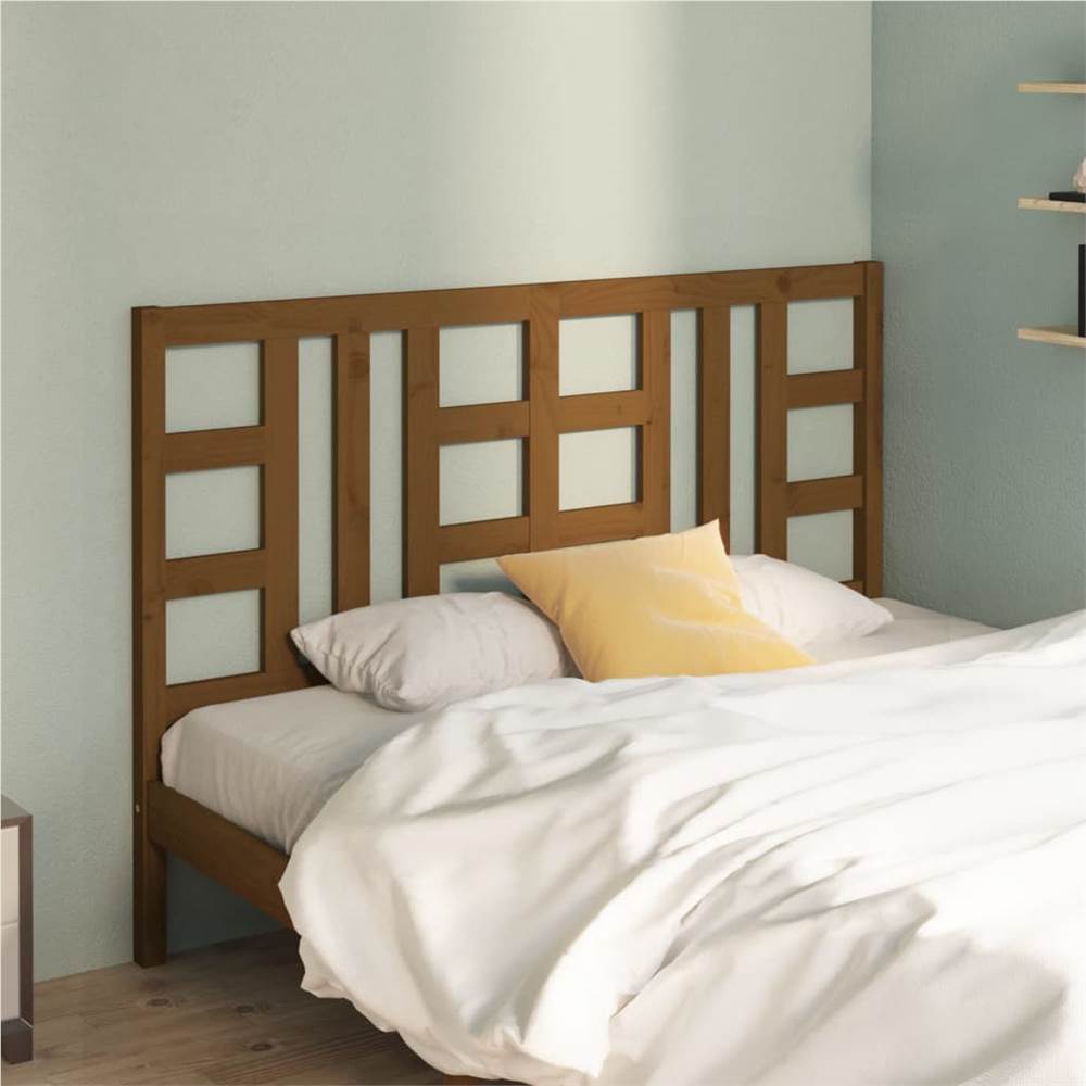 Bed Headboard Honey Brown 166x4x100 cm Solid Wood Pine