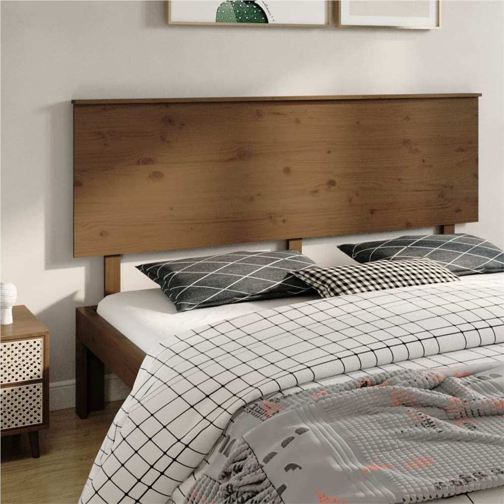 Bed Headboard Honey Brown 184x6x82.5 cm Solid Wood Pine