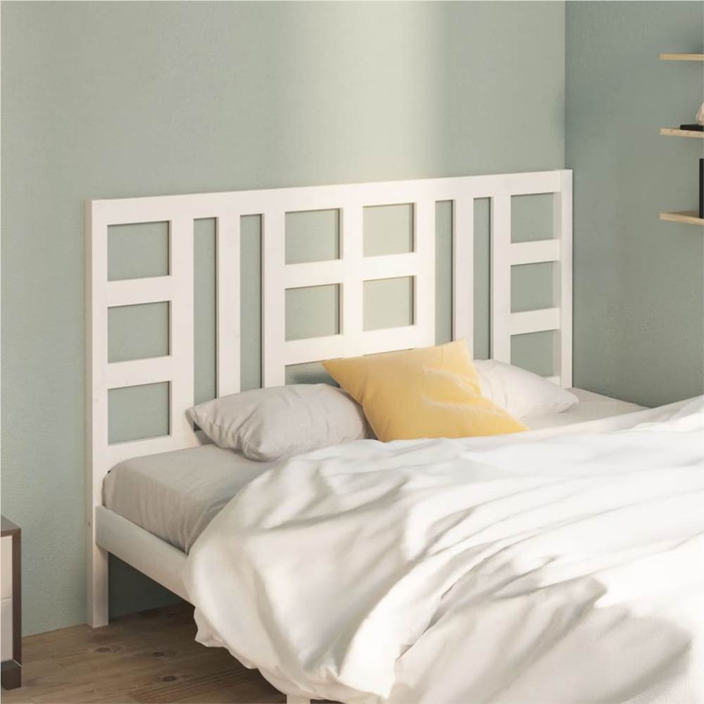 

Bed Headboard White 166x4x100 cm Solid Wood Pine