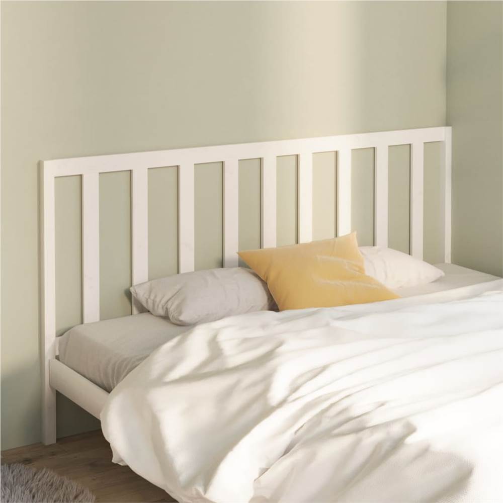 

Bed Headboard White 186x4x100 cm Solid Wood Pine