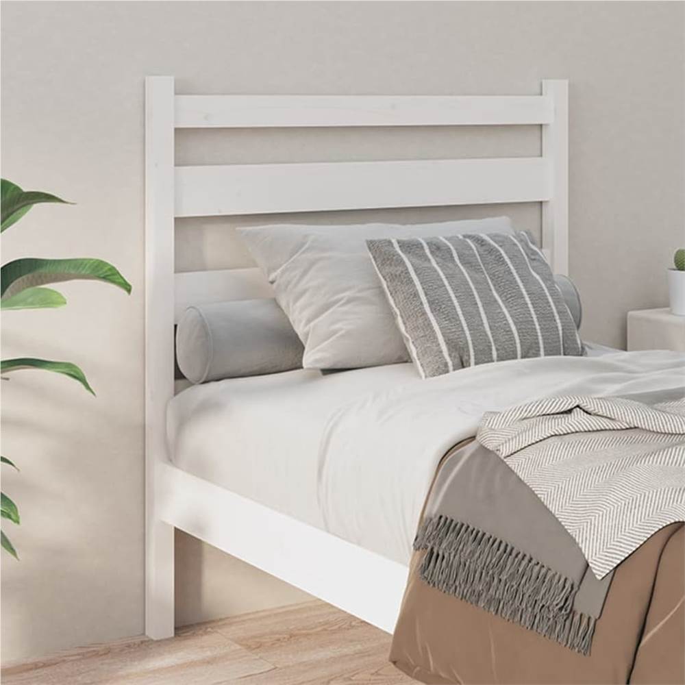 Bed Headboard White 96x4x100 Cm Solid Wood Pine 8 Bed Headboard White 96x4x100 cm Solid Wood Pine