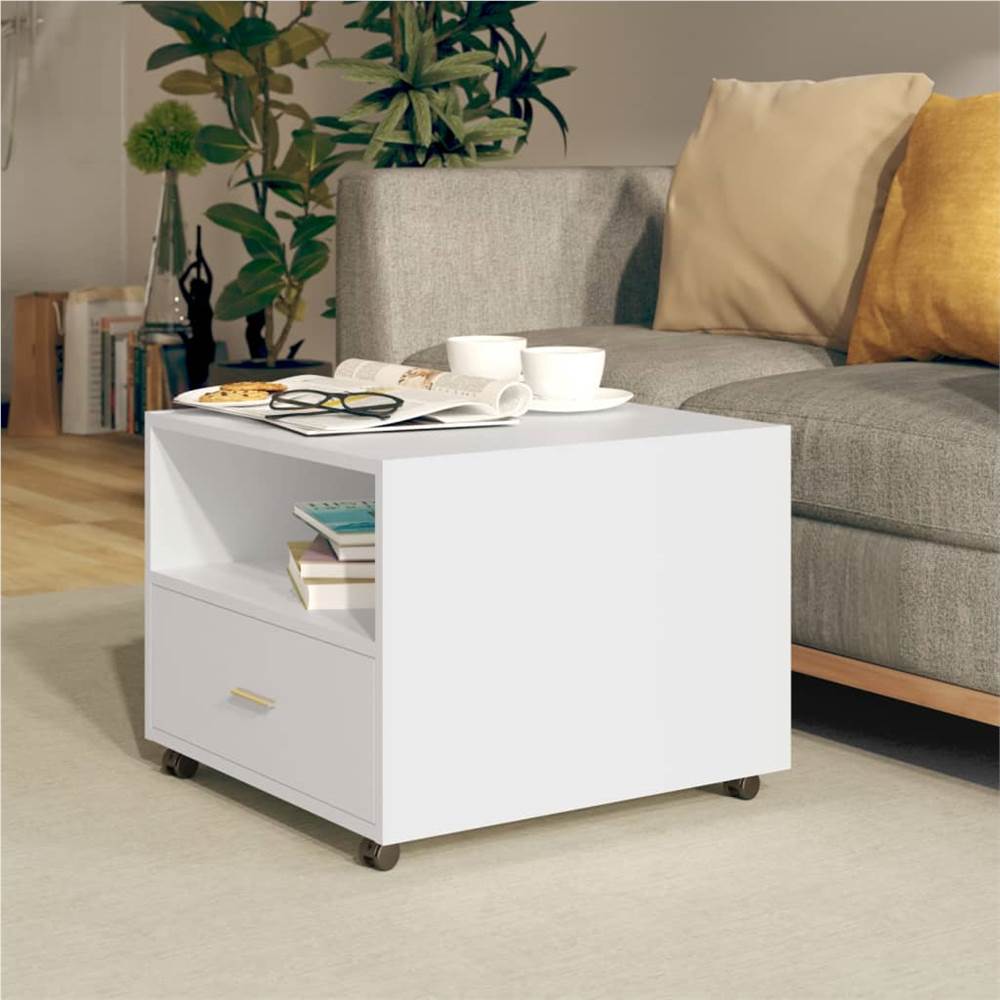 

Coffee Table White 55x55x40 cm Engineered Wood
