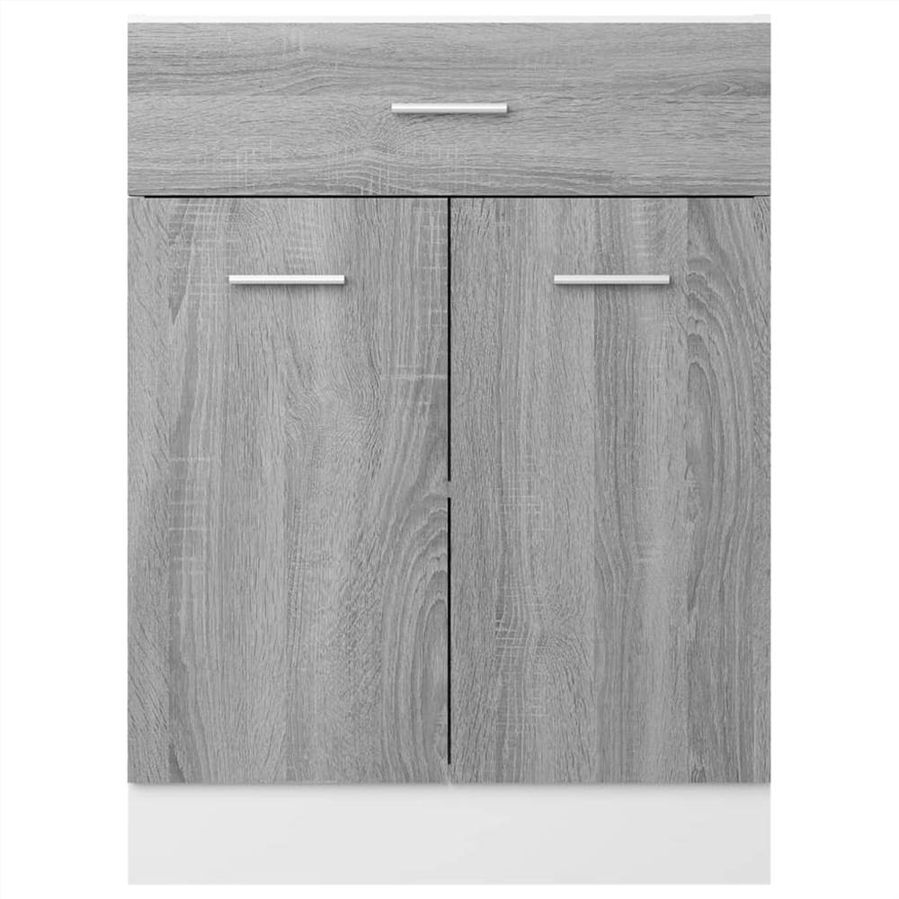 Drawer Bottom Cabinet Grey Sonoma 60x46x81.5 Cm Engineered Wood 10 Drawer Bottom Cabinet Grey Sonoma 60x46x81.5 cm Engineered Wood
