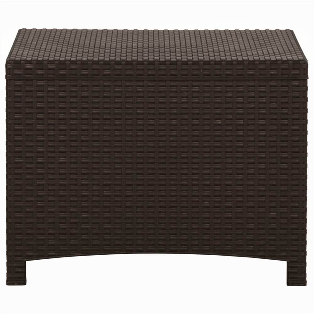 Garden Storage Box 60x54x41 cm PP Rattan Brown