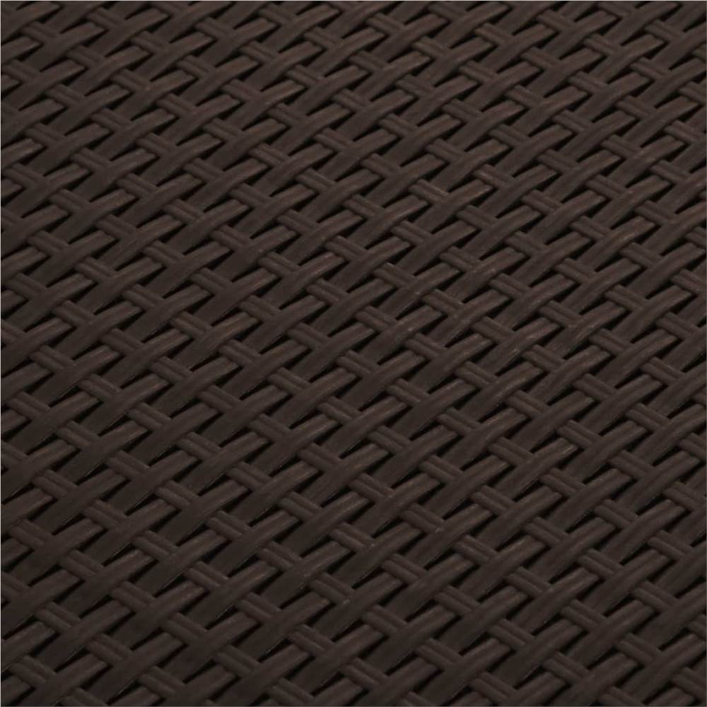 Garden Storage Box 60x54x41 cm PP Rattan Brown