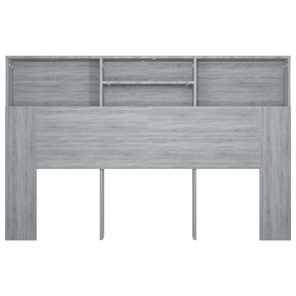 Headboard Cabinet Grey Sonoma 160x19x103.5 cm