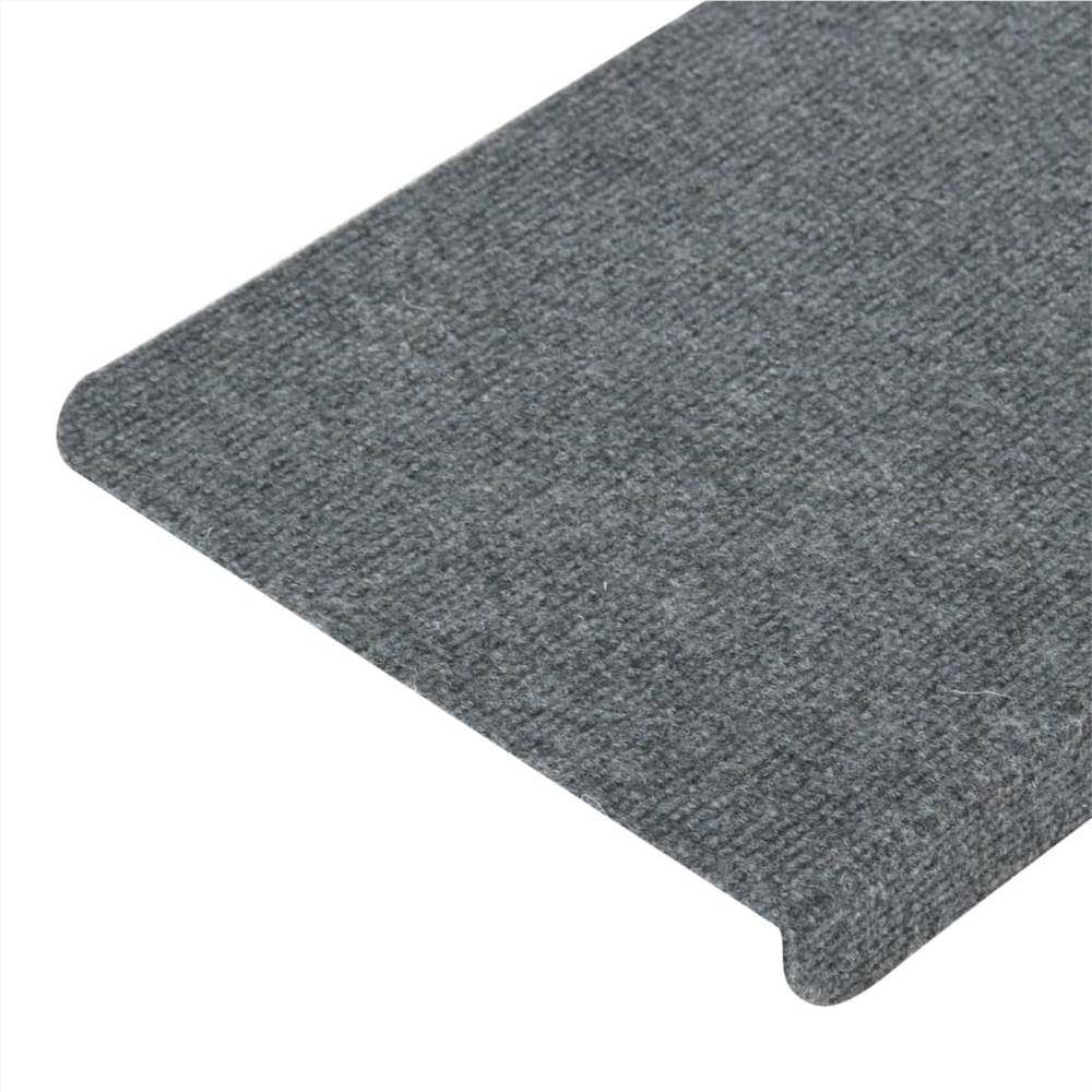 Self-adhesive Stair Mats 15 pcs 65x28 cm Grey