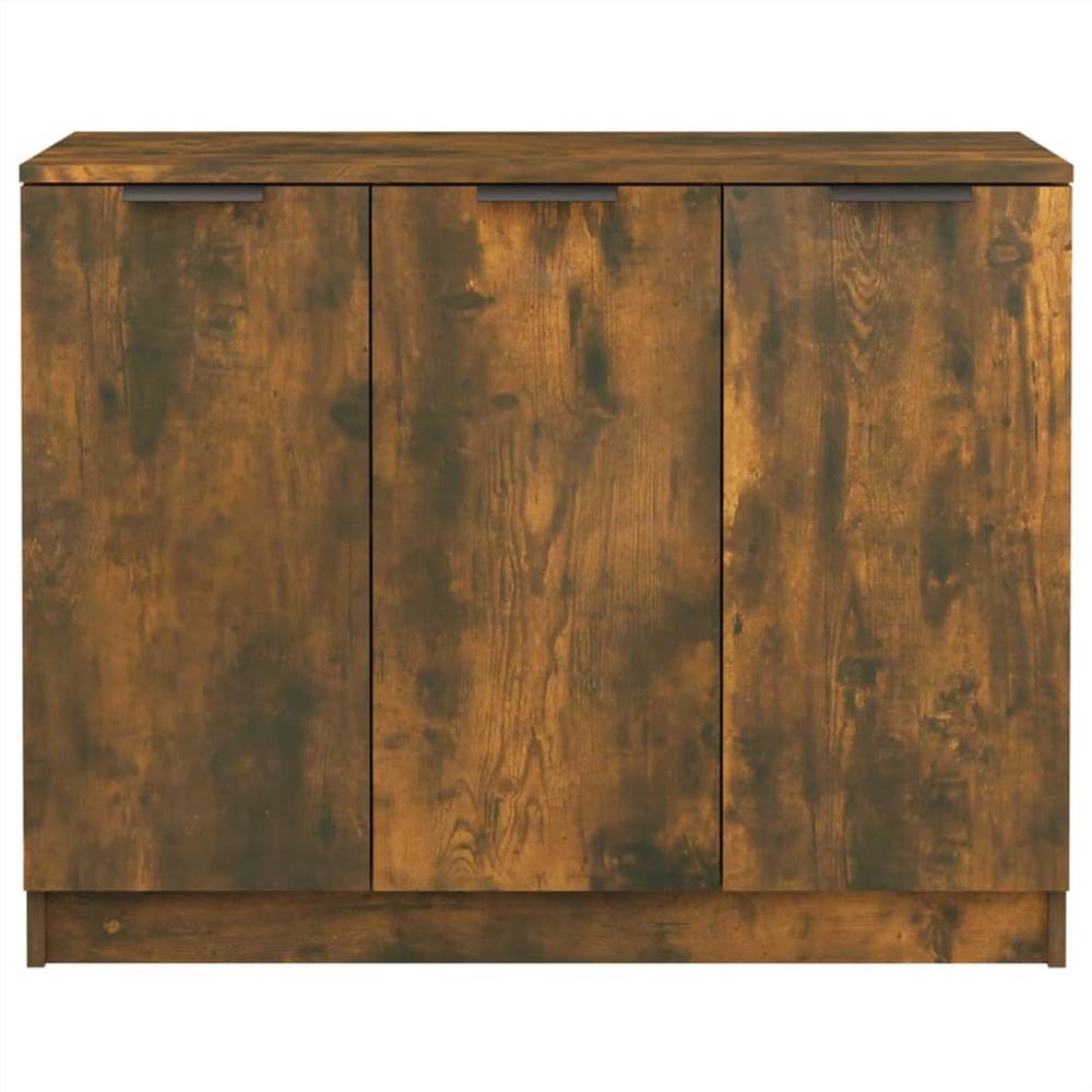 Sideboard Smoked Oak 90.5x30x70 Cm Engineered Wood 10 Sideboard Smoked Oak 90.5x30x70 cm Engineered Wood