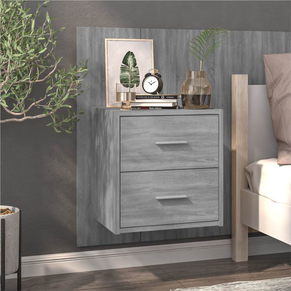 

Wall Bedside Cabinet Grey Sonoma Engineered Wood