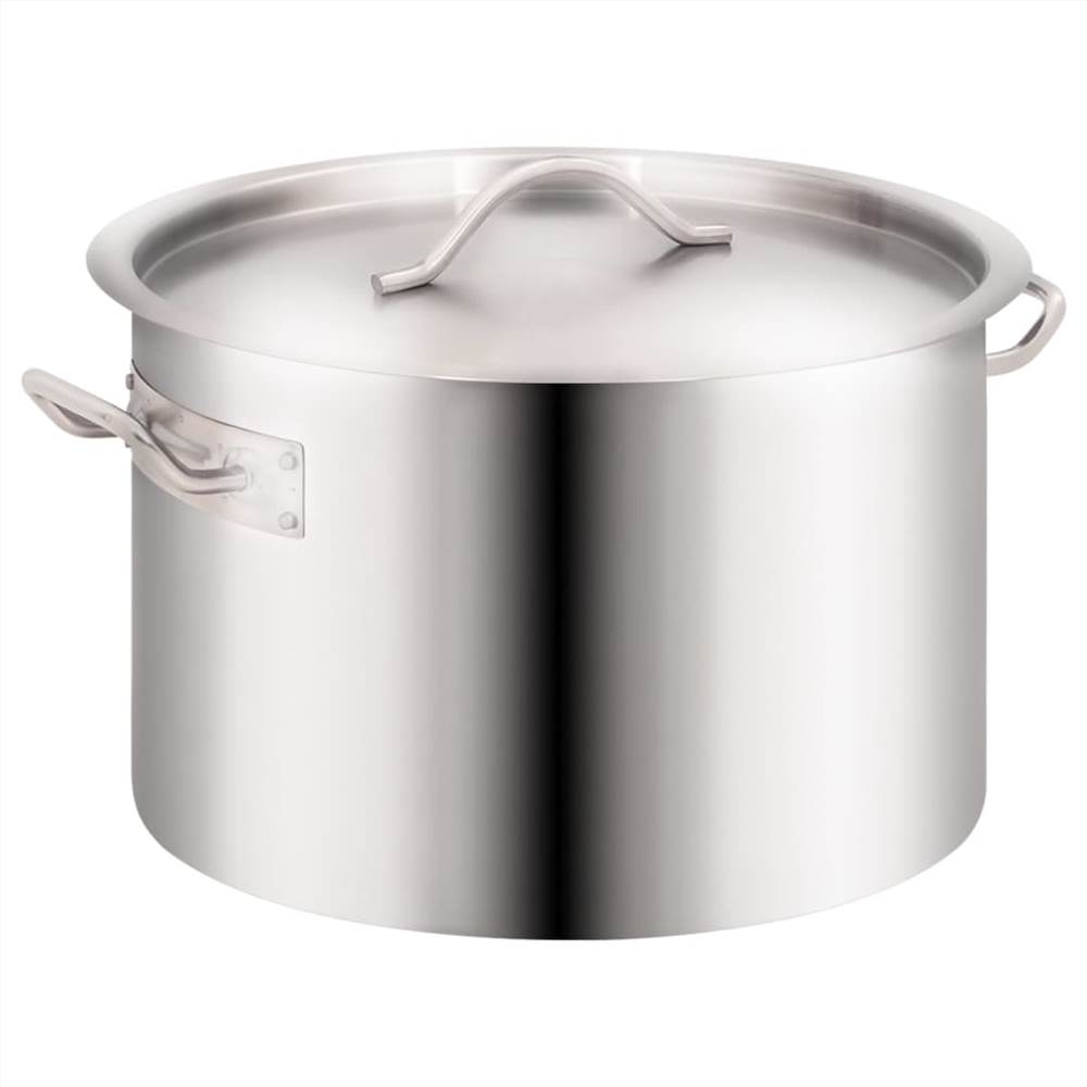2 Piece Stock Pot Set 44/24 L Stainless Steel