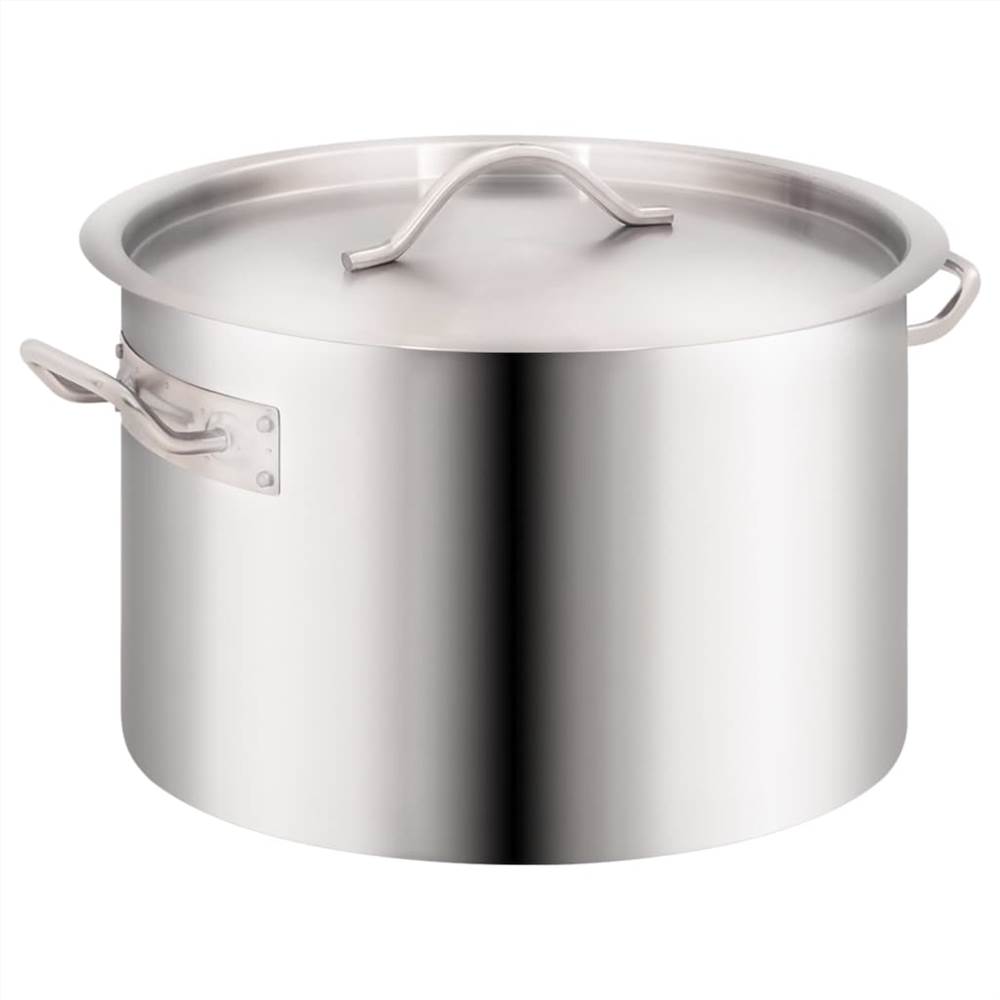 2 Piece Stock Pot Set 44/24 L Stainless Steel