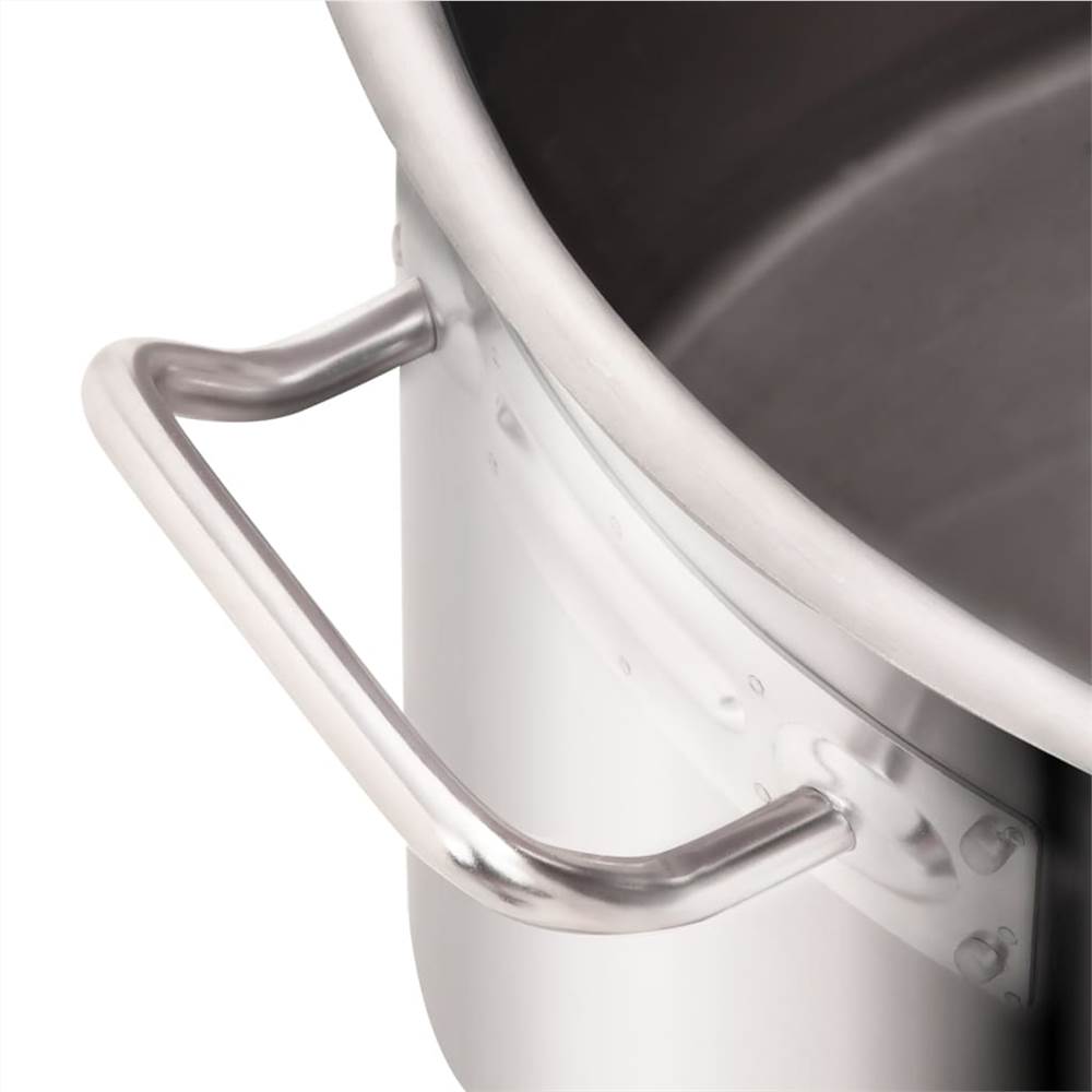 2 Piece Stock Pot Set 44/24 L Stainless Steel