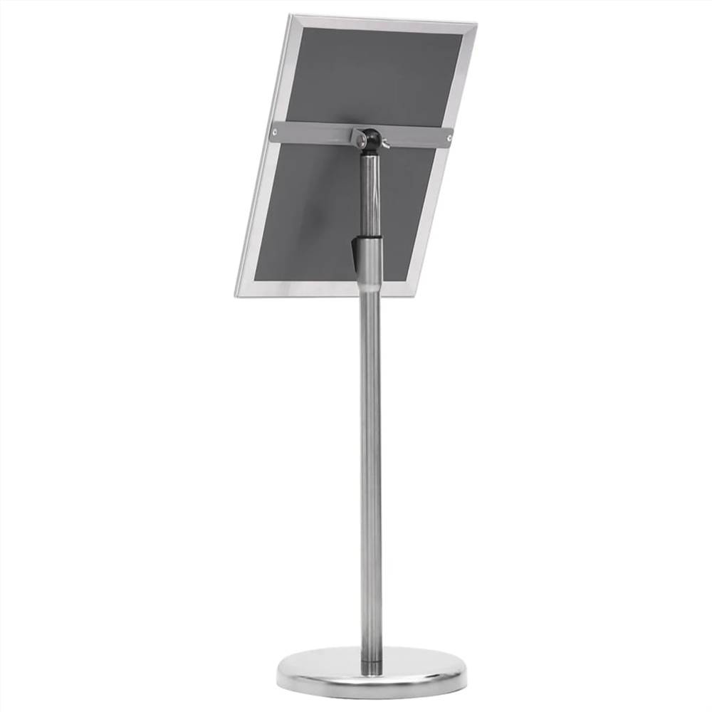 A4 Pedestal Poster Stand Silver Aluminium Alloy 18 A4 Pedestal Poster Stand Silver Aluminium Alloy