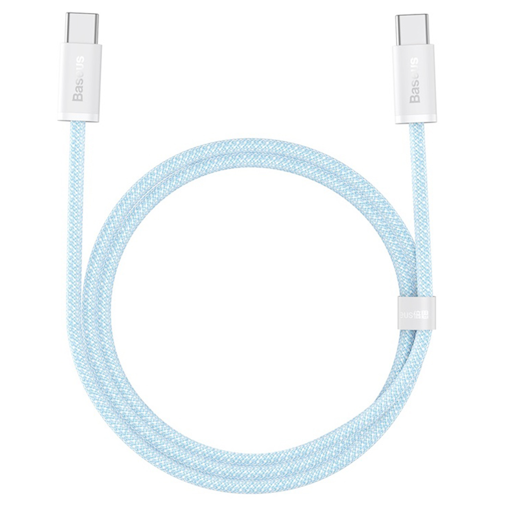Кабель для быстрой зарядки Baseus 100 Вт, 1 м, кабель типа C к кабелю типа C, шнур для быстрой зарядки PD для телефона Xiaomi Samsung iPad - синий