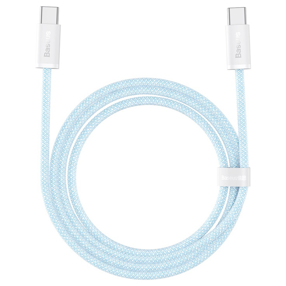 Кабель для быстрой зарядки Baseus 100 Вт, 2 м, кабель типа C к кабелю типа C, шнур для быстрой зарядки PD для телефона Xiaomi Samsung iPad - синий