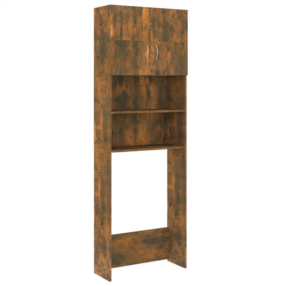 Bathroom Cabinet Smoked Oak 64x25.5x190 cm