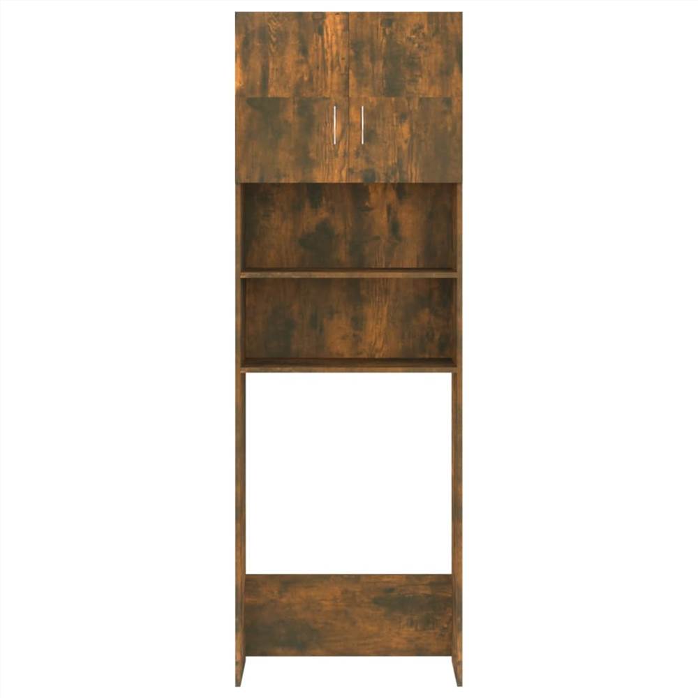 Bathroom Cabinet Smoked Oak 64x25.5x190 cm