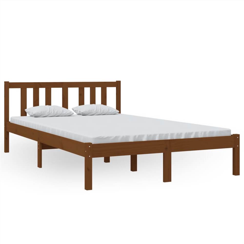 Bed Frame Honey Brown Solid Wood 120x200 Cm 7 Bed Frame Honey Brown Solid Wood 120x200 cm