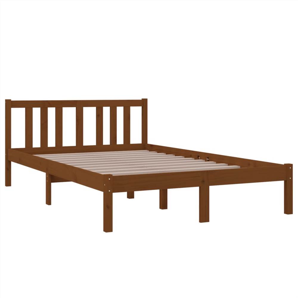 Bed Frame Honey Brown Solid Wood 120x200 Cm 8 Bed Frame Honey Brown Solid Wood 120x200 cm