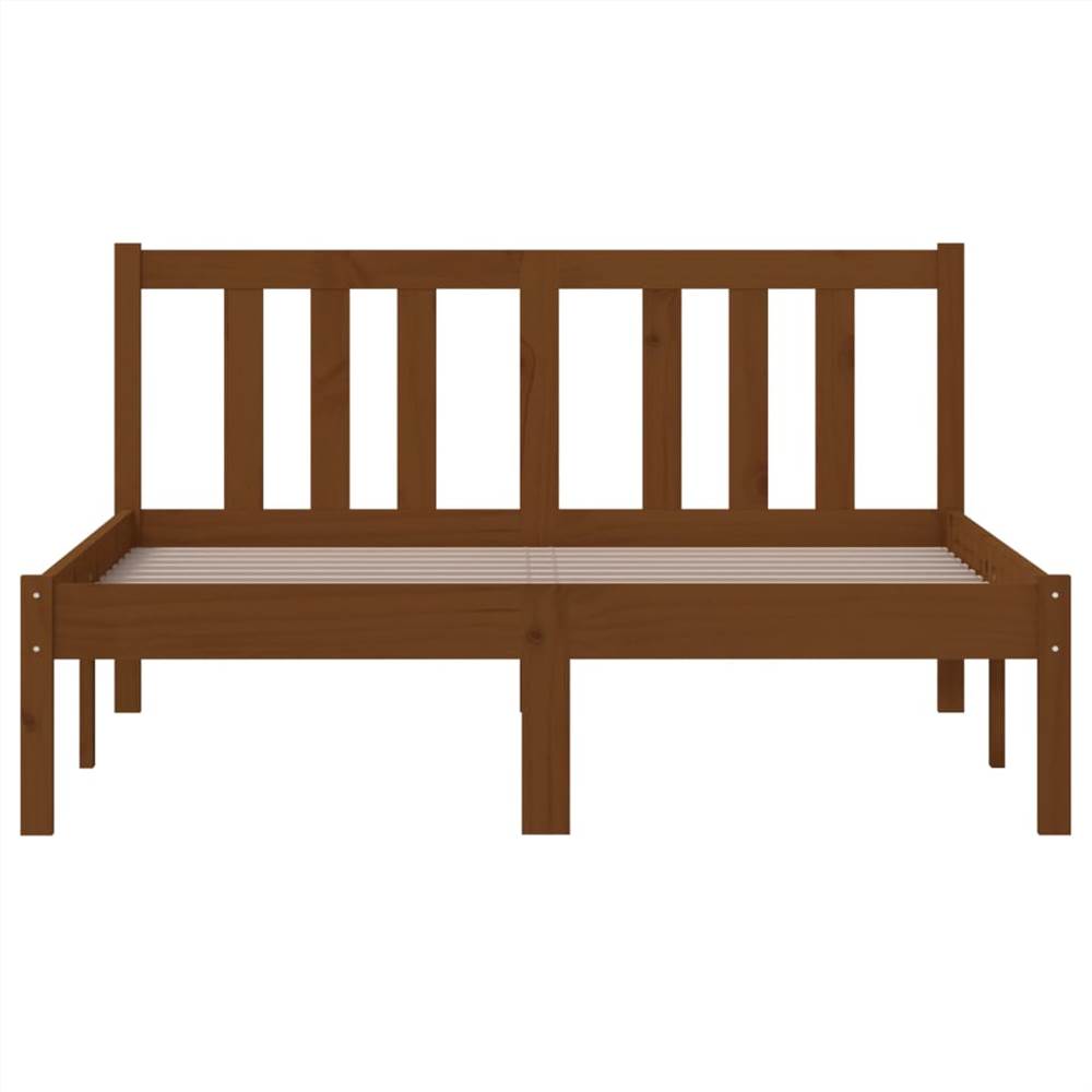 Bed Frame Honey Brown Solid Wood 120x200 Cm 9 Bed Frame Honey Brown Solid Wood 120x200 cm