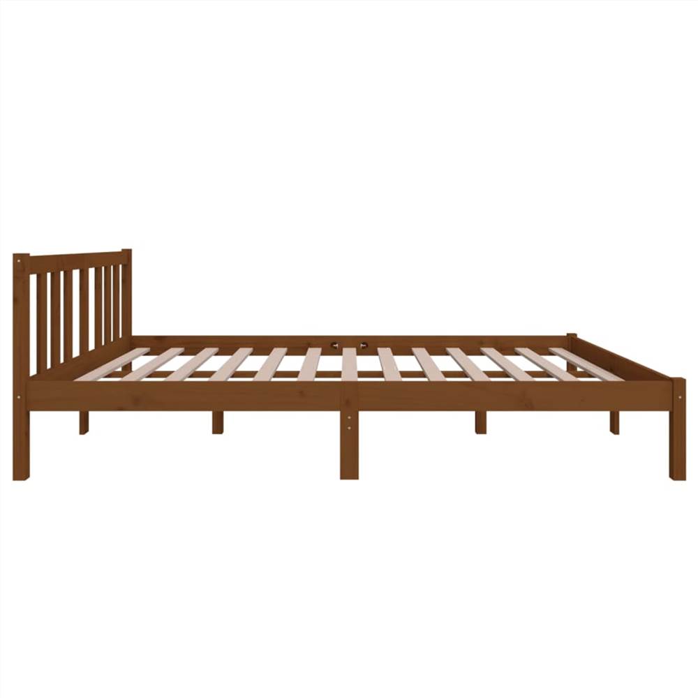 Bed Frame Honey Brown Solid Wood 120x200 Cm 10 Bed Frame Honey Brown Solid Wood 120x200 cm