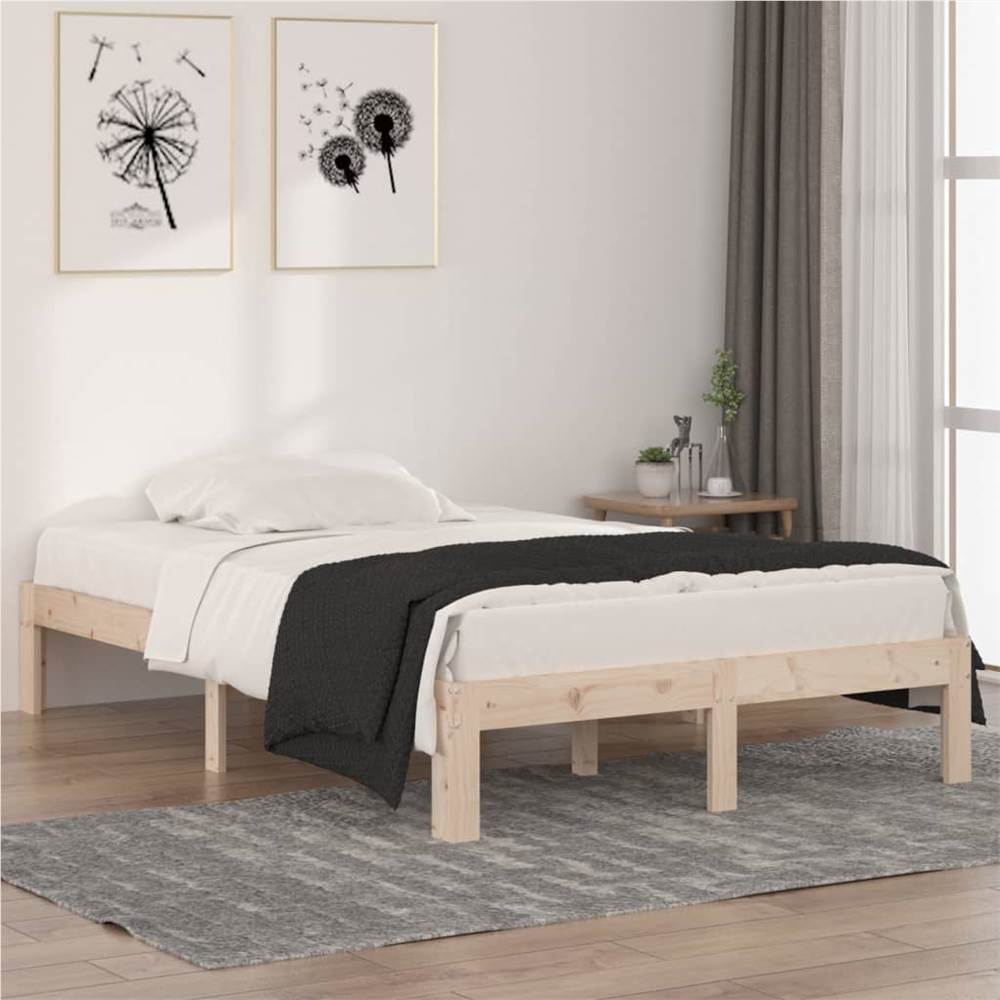 

Bed Frame Solid Wood 120x200 cm 4FT Small Double
