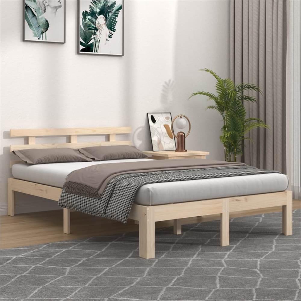 Bed Frame Solid Wood 140x200 cm
