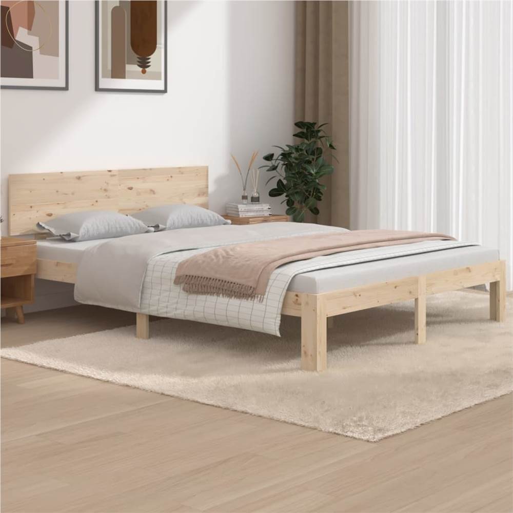 

Bed Frame Solid Wood Pine 140x190 cm