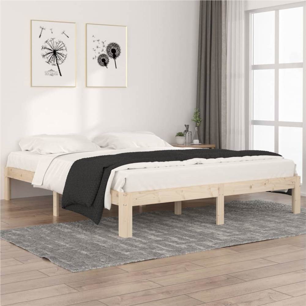 Bed Frame Solid Wood Pine 160x200 cm
