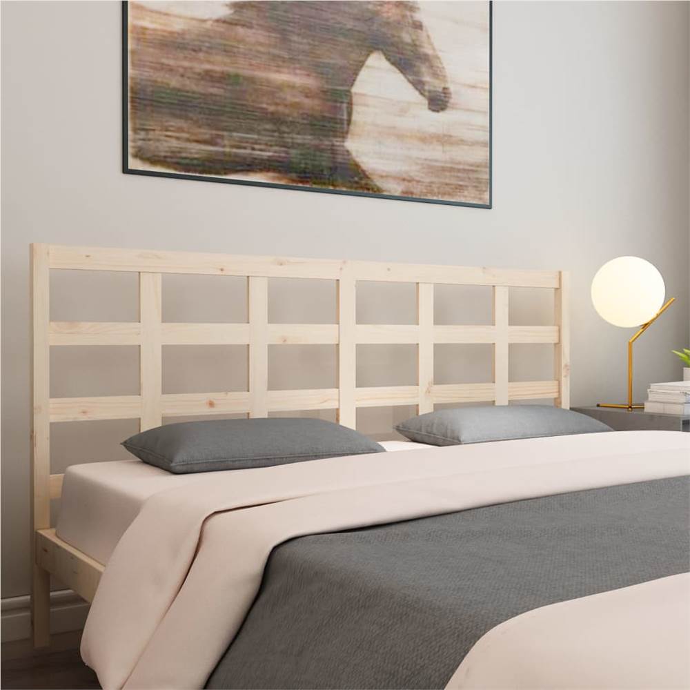 

Bed Headboard 205.5x4x100 cm Solid Wood Pine