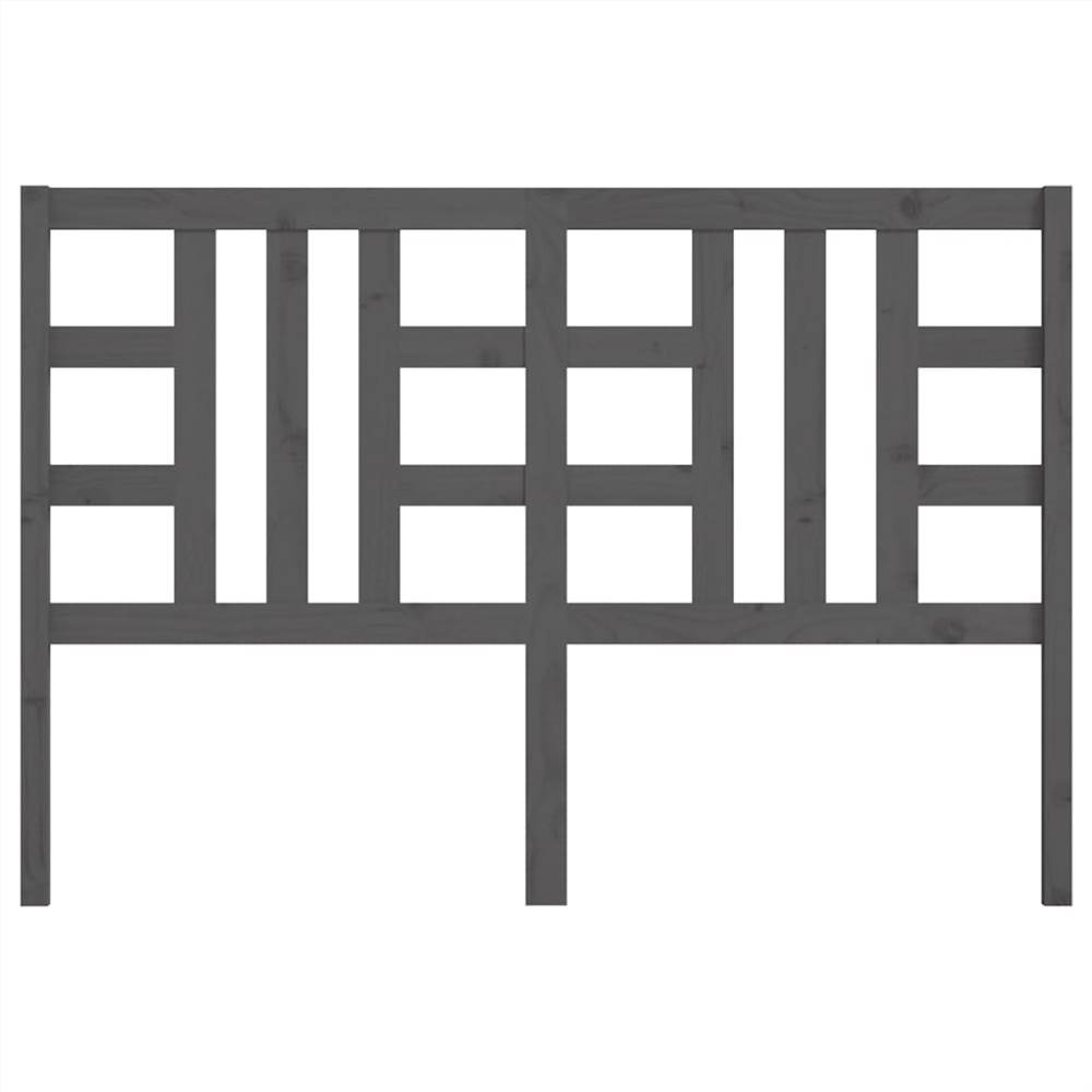 Bed Headboard Grey 156x4x100 cm Solid Wood Pine