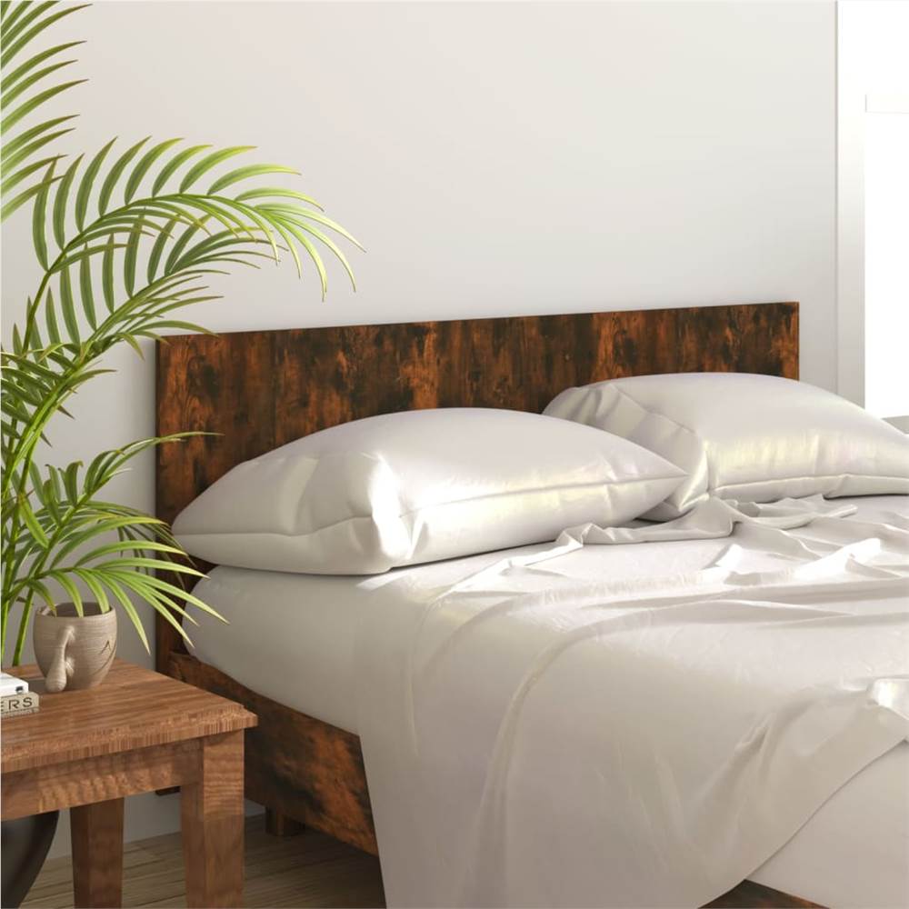 

Bed Headboard Smoked Oak 160x1.5x80 cm Engineered Wood